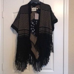 Free People thick-knit kimono